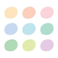 Pastel Colour Palette Abstract Circles vector