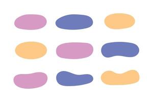 Oval Blobs Set vector