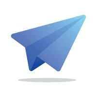 Send Paper Airplane Gradient Style vector