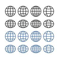 Globe Grids Big Set vector