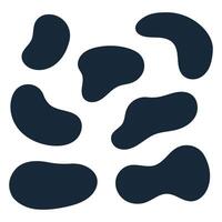 Dark Blobs Set vector