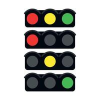 Horizontal Traffic Lights Set vector