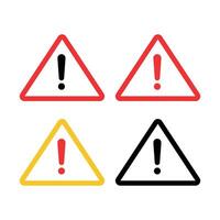 Warning Signs Multiple Colours Set vector
