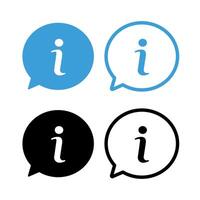 Info Bubbles Set Of Four vector