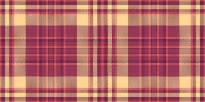 Dining room texture check , national background tartan textile. Tee seamless fabric pattern plaid in red and amber colors. vector