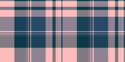 Club textile plaid, bedroom fabric texture pattern. Scratched check background seamless tartan in light and cyan colors. vector