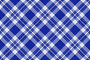 Plain tartan background fabric, mosaic check seamless. Deco textile texture plaid pattern in blue and sterling silver colors. vector