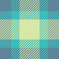 Pretty plaid texture textile, carpet check pattern . Kid fabric seamless tartan background in cyan and teal colors. vector