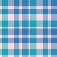 Seamless pastel plaid pattern. Soft blue and pink checkered textile texture. Ideal for fashion, home decor, and website backgrounds. Evokes feelings of calmness and serenity. vector