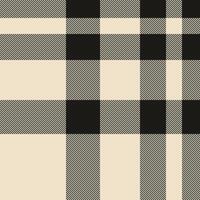 Elegant cream and black plaid pattern. Perfect for textile designs, website backgrounds, or autumnal branding. This timeless, sophisticated texture evokes warmth and style. vector