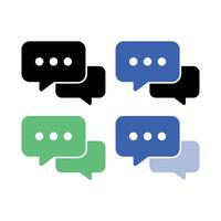 Message Bubbles Set Multiple Colours vector