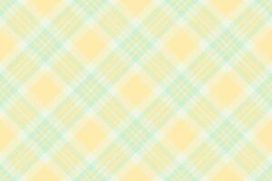 Soft pastel yellow and mint green plaid pattern. Ideal for textile design, backgrounds, packaging, or website design. vector