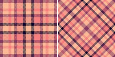 Two seamless pastel plaid patterns. Perfect for textile design, fashion, backgrounds, and wrapping paper. A soft, stylish design with a touch of vintage charm, evoking warmth and comfort. vector