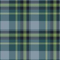 Seamless teal, gray, and lime green plaid pattern. Perfect for textile design, website backgrounds, or fashion projects. vector