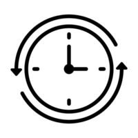 Clock Timer With Cycle Arrows vector