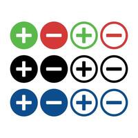Plus And Minus Big Set vector