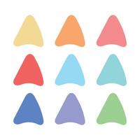 Abstract Triangles Multiple Colours Set vector