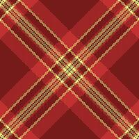 Stylish red and gold plaid pattern, perfect for textile design, fashion, or festive backgrounds. The intersecting lines create a dynamic and sophisticated visual texture. vector