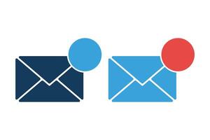 Mail Notification Set Of Two vector