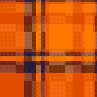 Vibrant orange and navy plaid pattern. Perfect for textile design, autumnal themes, or adding a touch of rustic style to your projects. vector