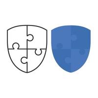 Shield Puzzle Set Of Two vector