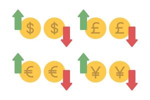 Multiple Currencies Profit And Loss vector