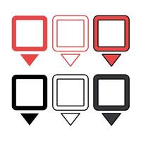 Rectangle Location Pins vector