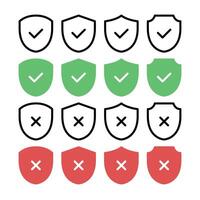 Check Cross Shields Big Set vector