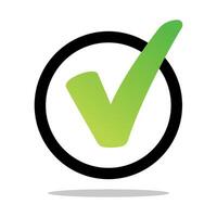 Check Mark Circle Gradient Style vector