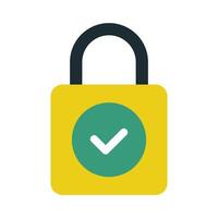 Padlock With Check Mark vector