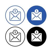 Email Notification Circles Set vector