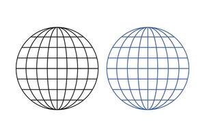 Globe Grids Set Of Two vector