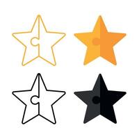 Star Shape Puzzle Set vector