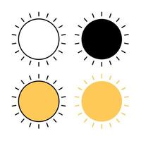 Simple Sun Multiple Set vector