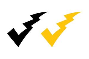 Lightning Bolt Check Mark vector