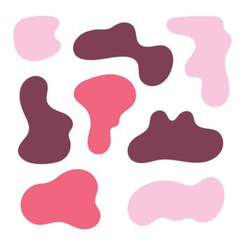 Abstract Blobs Burgandy Colour vector