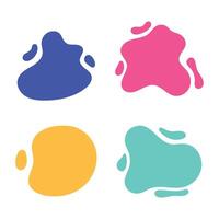 Abstract Blobs Set Of Four vector