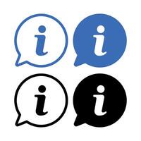Info Message Bubble Set vector