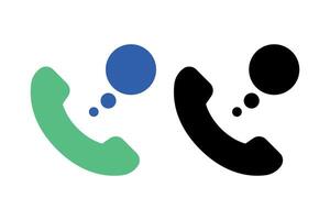 Phone With Bubble Message Set Of Two vector