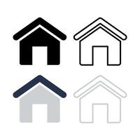 House Symbol Multiple Styles vector