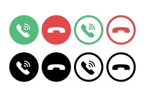 Phone Call And Hang Up Set vector
