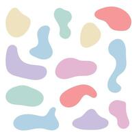 Blobs Set Multiple Colours vector
