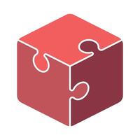 3D Puzzle Cube vector