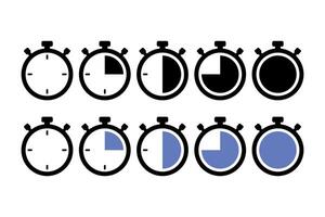Simple Stopwatch Progress Set vector