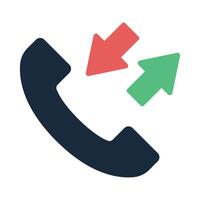 Phone With Arrows In And Out vector