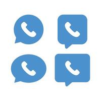 Phone Call Message Bubbles Set vector