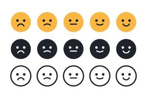 Emoji Feedback Multiple Styles vector