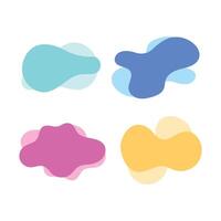 Four Abstract Blobs Set vector