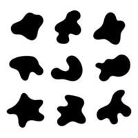 Black Abstract Blobs vector