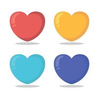 Heart Floating Multiple Colours vector
